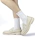 BomKinta Ruffle Socks Women Lightweight Cotton Sock Turn-Cuff Frilly Sock Casual Above Ankle Socks White 6 Pairs Size 5-10
