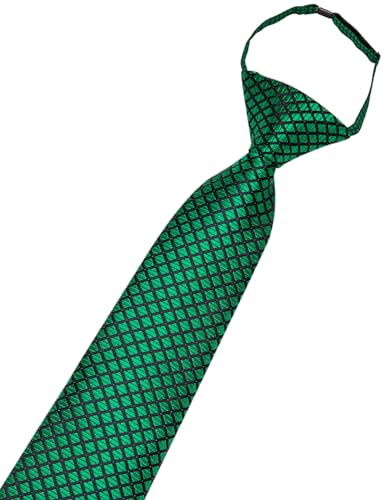 Image of Hi-Tie Boys Tie Pre-Tied Pocket Square Set Adjustable Kids Neckties Age 7-11 Years School UniForm Graduation