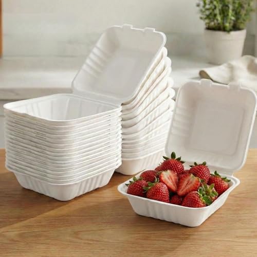 Image of HAZEL Bento Cake Box | 100% Biodegradable Box for Mini Cakes, Lunch Cakes & Home Bakers | Pack of 10