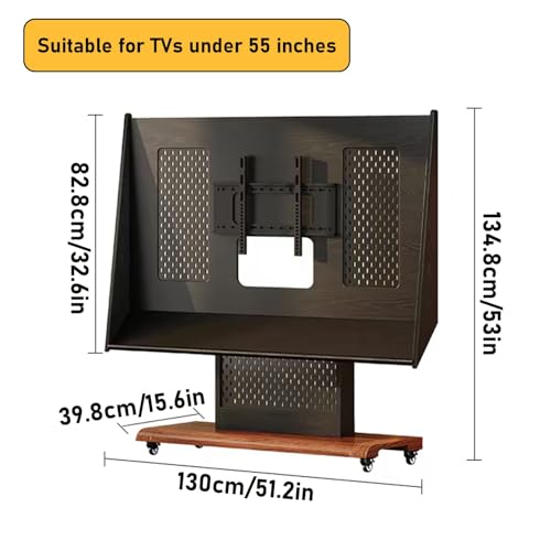 Soporte móvil para TV con ruedas y almacenamiento miniatura 2