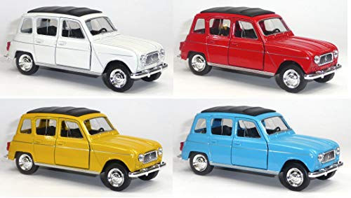 Goki - Renault 4, Metal, 1:34, L= 11.5 cm Cars and Other Vehicles, Multicoloured (12264), Medium