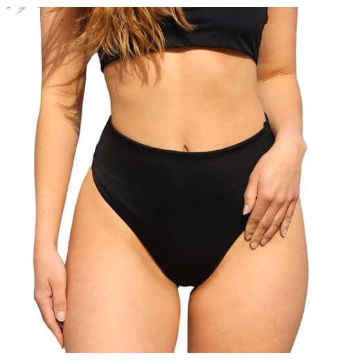 MYLILY Braga de Bikini Brasileña Señoras Negra | Braguita de Bikini Señoras | Braga de Traje de baño Negra | Braga de Bikini Teen Shaping (S)
