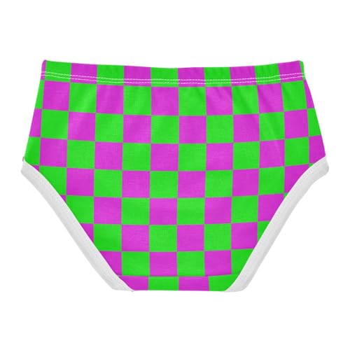 Pink Green Buffalo Checkered Toddler Girls's Underwear 2T2