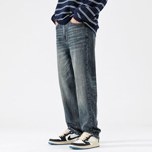 Jeans Pants Trousers Denim Spring and Autumn Men's High Street Loose Haren Wide Leg2