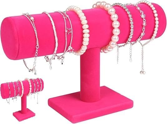 ChezMax Hovering Single Layer Bracelet Necklace Jewelry Display Stand for Home Organization image 4