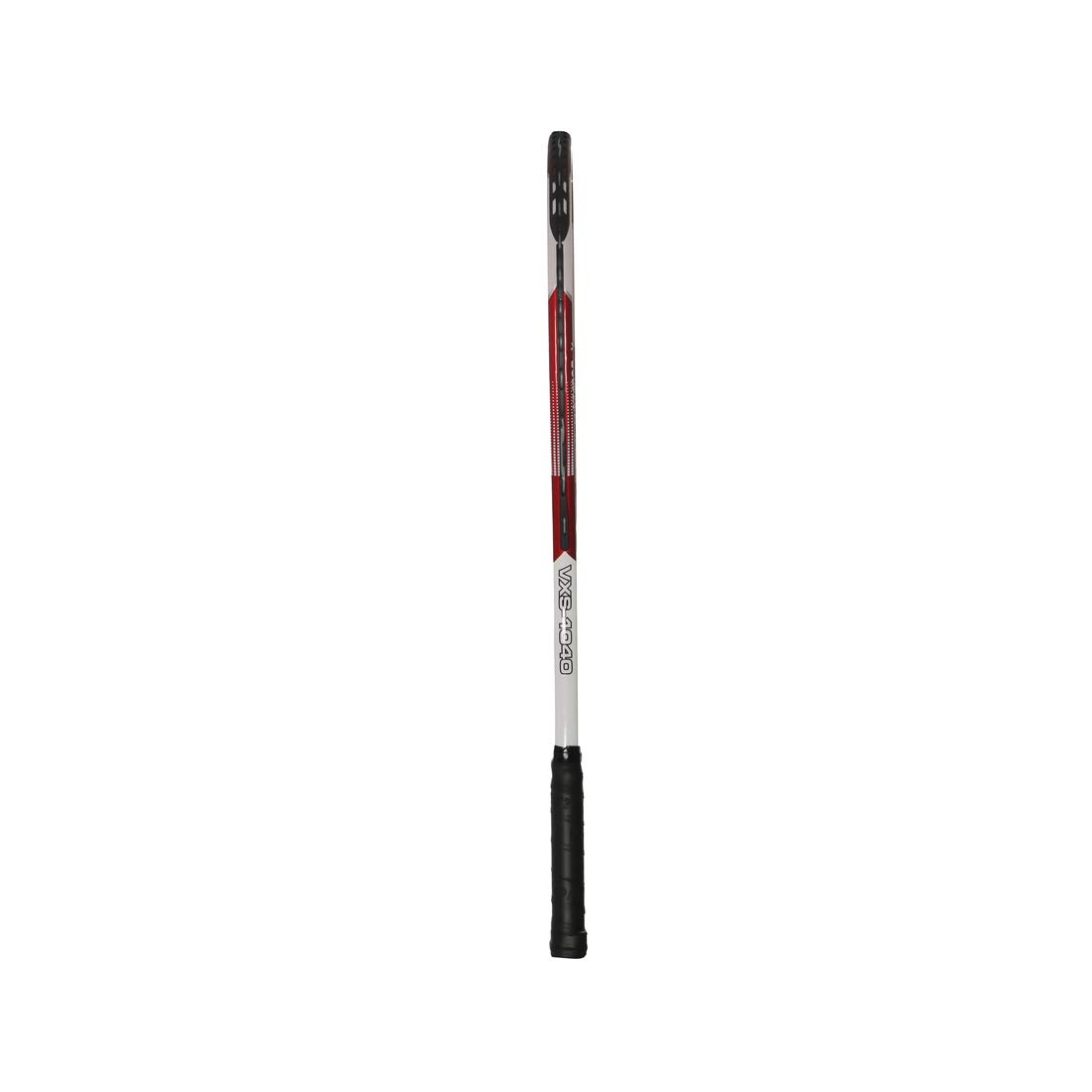 Vector X VXS-1040 - Racchetta da squash composita a copertura completa, 68 cm, per giocatori anziani, pre-infilata, leggera e ricreativa per principianti e intermedi, adulti (bianco-rosso)