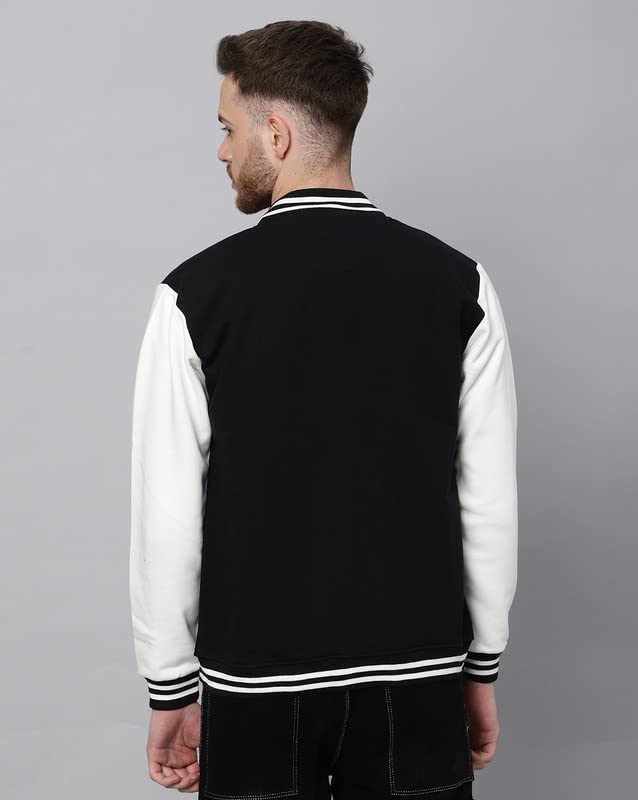 Image of BE SAVAGE Men's Cotton Blend Standard Length Varsity Jacket