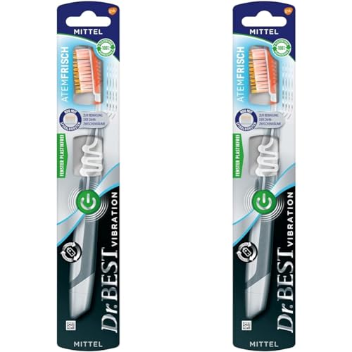 Dr.BEST Vibration Atemfrisch Zahnbürste, Mittel (1 Stück), für bis zu