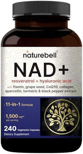 NatureBell NAD+ 11-in-1 Complex 1,500 mg** Per Serving, 240 Veggi...