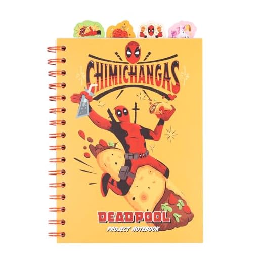 Grupo Erik Libreta con separadores Marvel Deadpool - Cuaderno A5 punteado | Cuaderno apuntes : Libreta a5 anillas : Tapa blanda 160 págs