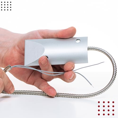 Image of Garage Door Magnetic Contact Sensor, Wired Normally Closed NC Magnetic Switch with Adjustable L Bracket, Heavy Duty Zinc Alloy Contact for Roller Shutter Doors, Alarm and Automation Systems