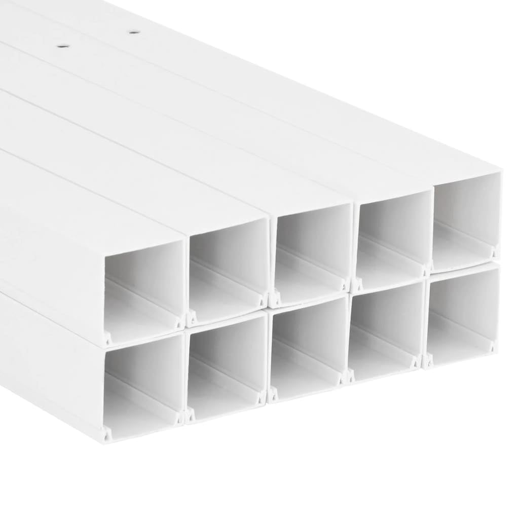 Generico Canalina per Cavi 60x60 mm 10 m in PVC,Bianco,7.49kg,155922