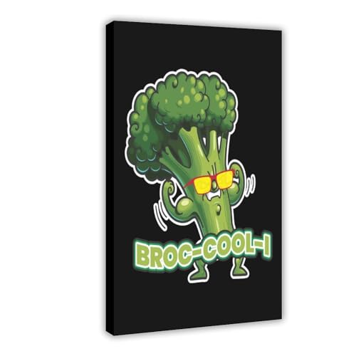 Broccooli - Póster de pared para decoración de pared, para salón, dormitorio, decoración, marco de 30 x 45 cm