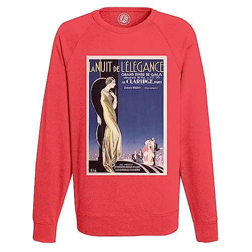 Sweat Homme vintage avec affiche ancienne Art Deco La Nuit de L'Elegance imprimée