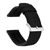 BARTON Leather and Rubber Hybrid Straps with Integrated Quick Release Spring Bars - 316L Stainless Steel - Choose Color - 18mm, 20mm & 22mm Watch Bands