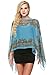 Zeagoo Women's Chiffon Caftan Poncho Tunic Top Cover up One Size Scarf Top,One Size,Light Blue