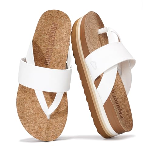 Project Cloud Fashion Womens Sandals - Memory Foam Insole and Comfortable Platform Sandals for Women 2025 - Lightweight and Non-slip Perfect Beach Slides