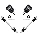 Detroit Axle - 16pc Front Suspension Kit for 1998-2002 Mercury Grand Marquis Lincoln Town Car Ford Crown Victoria, Ball Joints Tie Rods Pitman Idler Arms Adjusting Sleeves Front Rear Sway Bar Links
