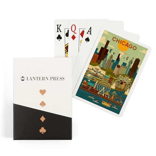 Baraja de poker Chicago Illinois geométrica 52 cartas