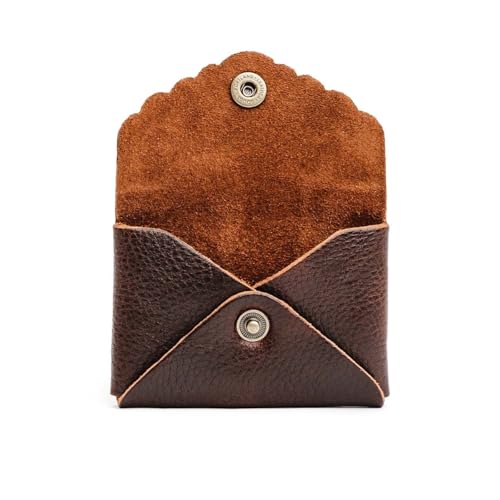 Image of Portland Leather Goods Mini Daisy Wallet for Women - Handmade from the Finest Full-Grain Hides - Features Envelope Design with Snap Closure - Coldbrew