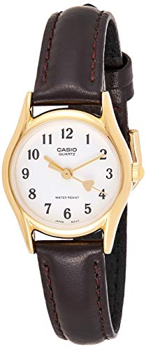 casio women's leather watch