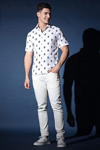 Image of Leriya Fashion Men's Rayon Shirt - Summer Button Down Shirts | Half Sleeve Printed |Formal |Casual Stylish (Available in Plus Size)