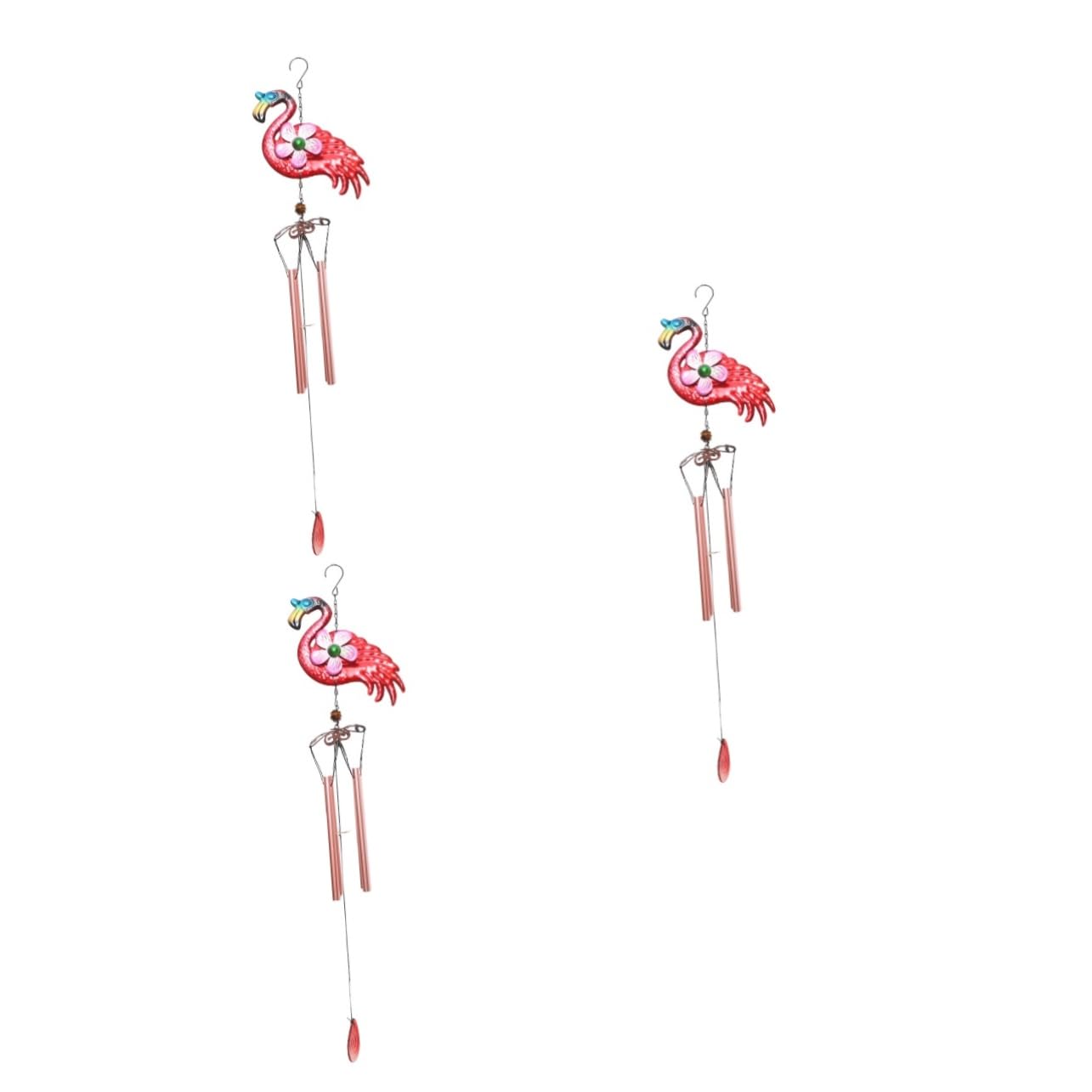 Hemobllo 3 Pièces Carillon Éolien pour La Maison Fabriqué à La Main Carillons Éoliens Accessoires De Bricolage À L'intérieur Flamants Roses Ornement Flamant Rose Artisanat Décorations Maman