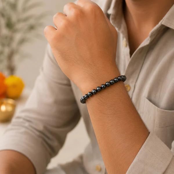 Image of Beaded Bracelet for Men & Women | Stretchable Handmade Prayer Meditation Yoga Wrist Bracelet | Stylish Everyday Wear | Free Size