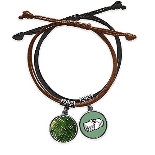 Pulsera de cuero naturaleza planta sol para lucir en tus escapadas al aire libre y eventos casuales