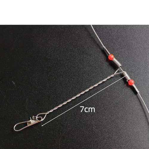 Set de 10 rigs de acero inoxidable para pesca miniatura 6