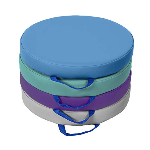 Factory Direct Partners SoftScape 15 inch Round Floor Cushions with Handles for Flexible