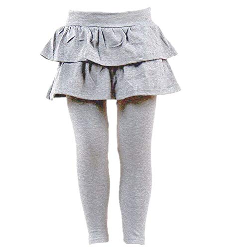 Brightup gonna pantaloni autunno primavera Legging per bambini ragazza, Grigio, 10-11 Anni