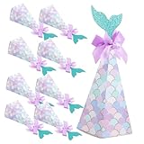 SAFIGLE 20 Piezas Cajas de Dulces para Bodas con Diseño de Sirena Pequeñas Cajas Decorativas para Regalos de Fiesta Material de Papel Resistente para Invitados y Celebraciones