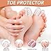 50 PCS Silicone Anti-Friction Toe Protector, Soft Gel Toe Protectors Breathable Toe Covers for Men Women, Gel Toe Protectors Toe Sleeves for Ingrown Toenails, Blisters, Calluses, and Corns Protection