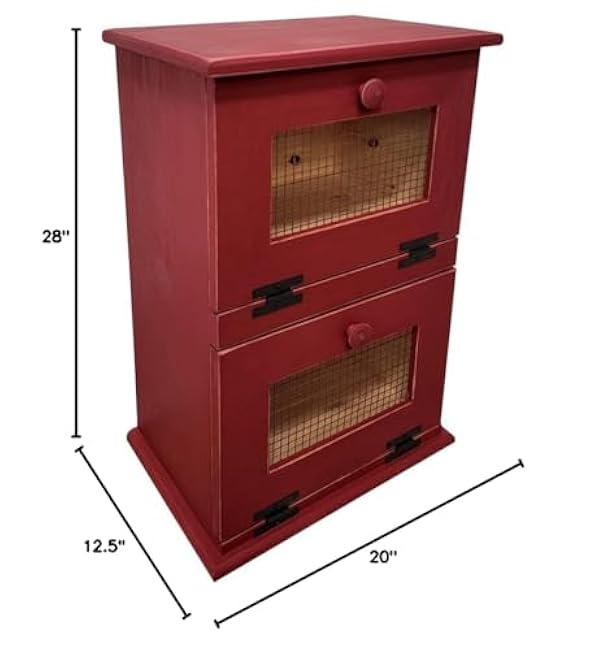 Wooden Potato Bin/Vegetable Bin (Old Red)