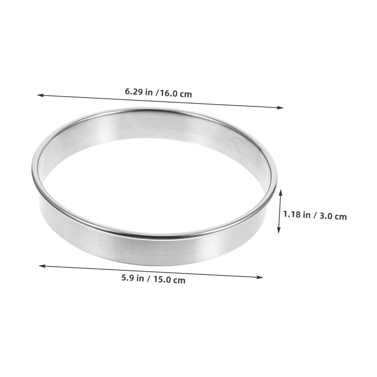 Cabilock Pizza Serving Ring Metal Baking Ring Pizza Server Pizza Oven Tools Pastry Rings for Baking Nonstick Cake Ring Nonstick Baking Rings Cake Plating Ring Stainless Steel Silver