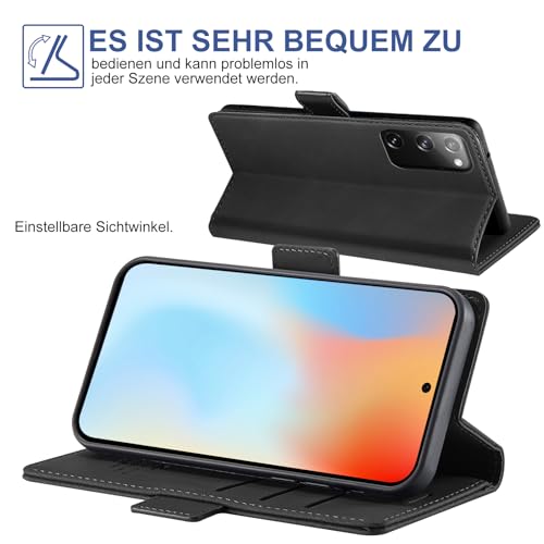 Giyer Handyhülle für Samsung Galaxy S20 FE Hülle mit Schutzfolie, Standfunktion Kartenfach Wallet Premium Leder Schutzhülle S20 FE 4G/5G… – Ansicht 5