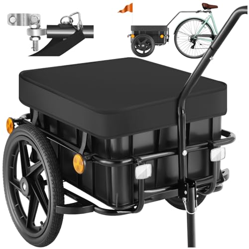 tectake® 2-in-1 fietskar - Bagagekar en duwwagen
