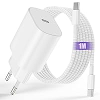 iPad Ladekabel Original mit iPad Ladegerät, 25W USBC Netzteil Stecker Schnellladegerät 1M USB C Kabel Schnellladekabel für i-Phone 17 16 15 Pro Max/Plus,iPad Pro 12.9/11,iPad Air 4/5 Gen,iPad Mini 6th