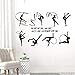 Adesivi murali Decalcomanie Ginnastica Ritmica Adesivi murali Decorazione per la casa Palestra Logo Scuola Sport Girl Stickers murali 91X57cm