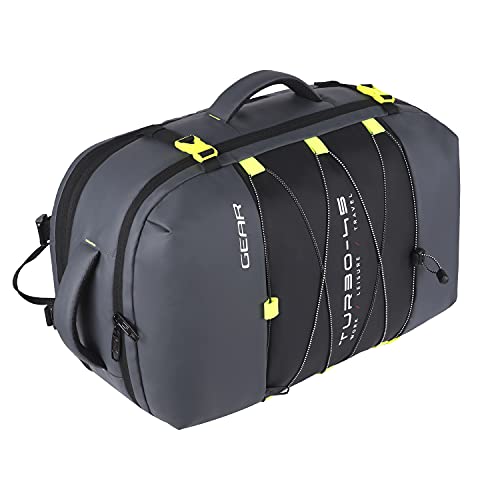 Image of Gear Turbo 21 inch /45L Large Water Resistant Anti theft Laptop Backpack with Raincover | Backpack | Daypack |Briefcase | Travel Bag For Men /Women (Black - Grey)