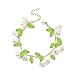 LiQunSweet 100 Pcs Transparent Acrylic Plant Tree Leaf Charms Plastic Green Leaf Charms for DIY Earrings Necklace Making