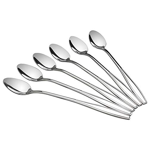 Pekky 7.5-Inch Long Handle Spoon, Stainless Steel Ice Tea Spoon, 12 Pieces