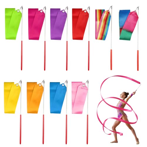 10 Piezas Cintas de Baile, Cinta Gimnasia Ritmica, 2M