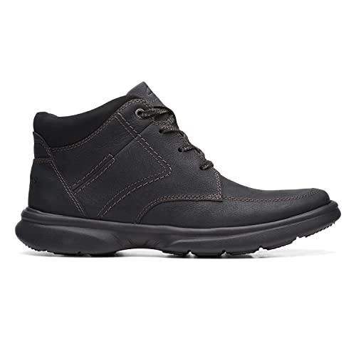 Clarks Herren Bradley Mid Ankle Boot, Black Tumbled, 45 EU