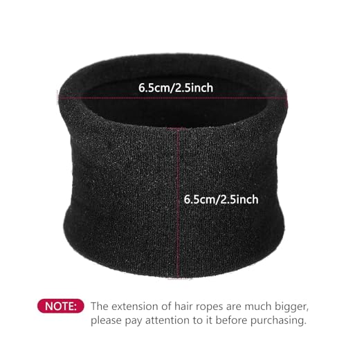 Xinnun 20 Pieces Hair Bands for Women Large Wide Hair Ties for Thick Locks Cotton Stretch Bands Rope Ponytail Holders Headband Accessories for Women - Image 2