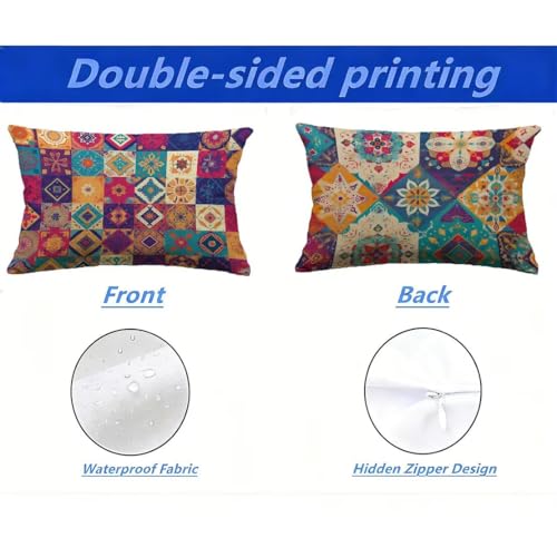 Housse de coussin extérieur imperméable 60x90 cm anti-UV pour terrasse - 3