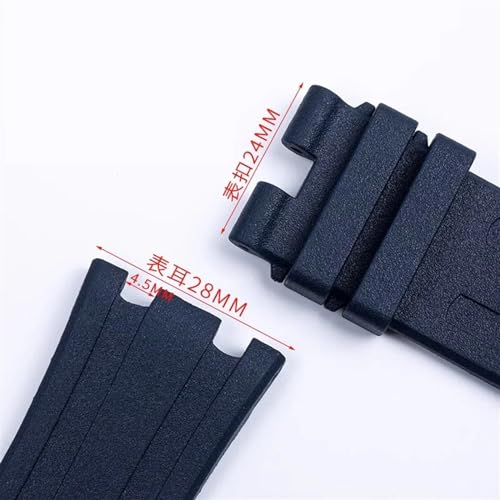 Bracelet silicone de rechange pour Audemars Piguet Royal Oak AP 28mm luxe - 5