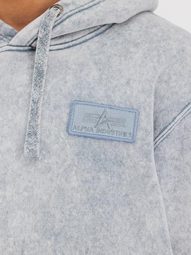 Sweat à capuche Alpha Industries homme vintage pull chaud noir - 6