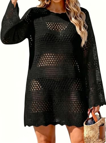 Image of CoCozy Swimsuit Coverup for Women, Crochet Bikini Beach Cover Up